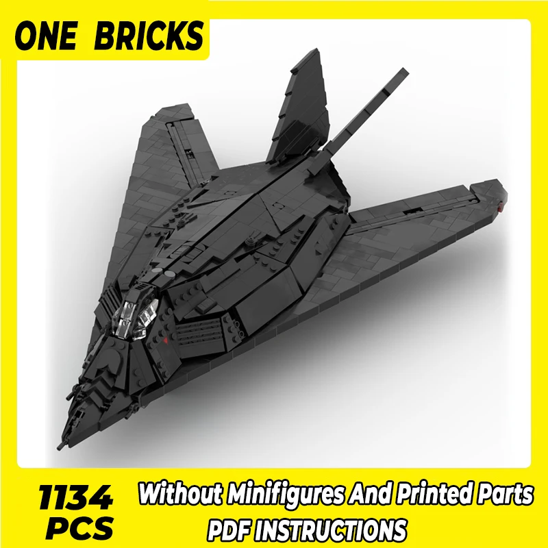 

OneBricks Moc Building Blocks Aircraft Model Series Nighthawk Fighter F-117 Technology Bricks DIY Toys For Kids Children Gifts