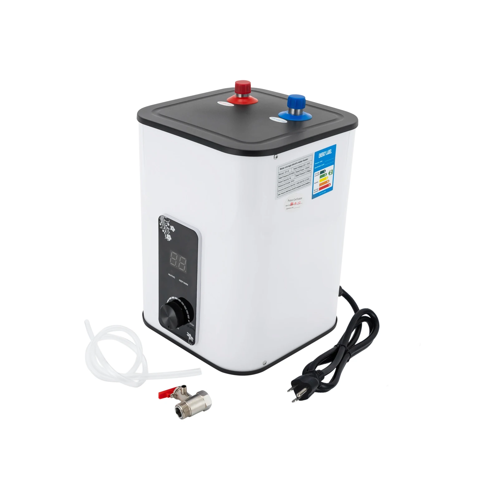 8L Instant Hot Water Heater, Under Sink Water Heater, 1500W Small Tank Water Heater for Kitchen, Top Outlet Faucet 2