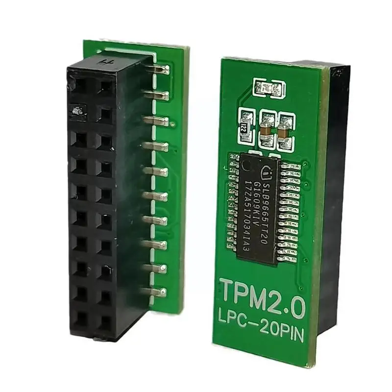 20pin TPM 2.0 LPC Security Module Board Remote Card For ASUS GIGABYTE Multi-brand Motherboard For Windows 11 Green/Black tpm security module,security module