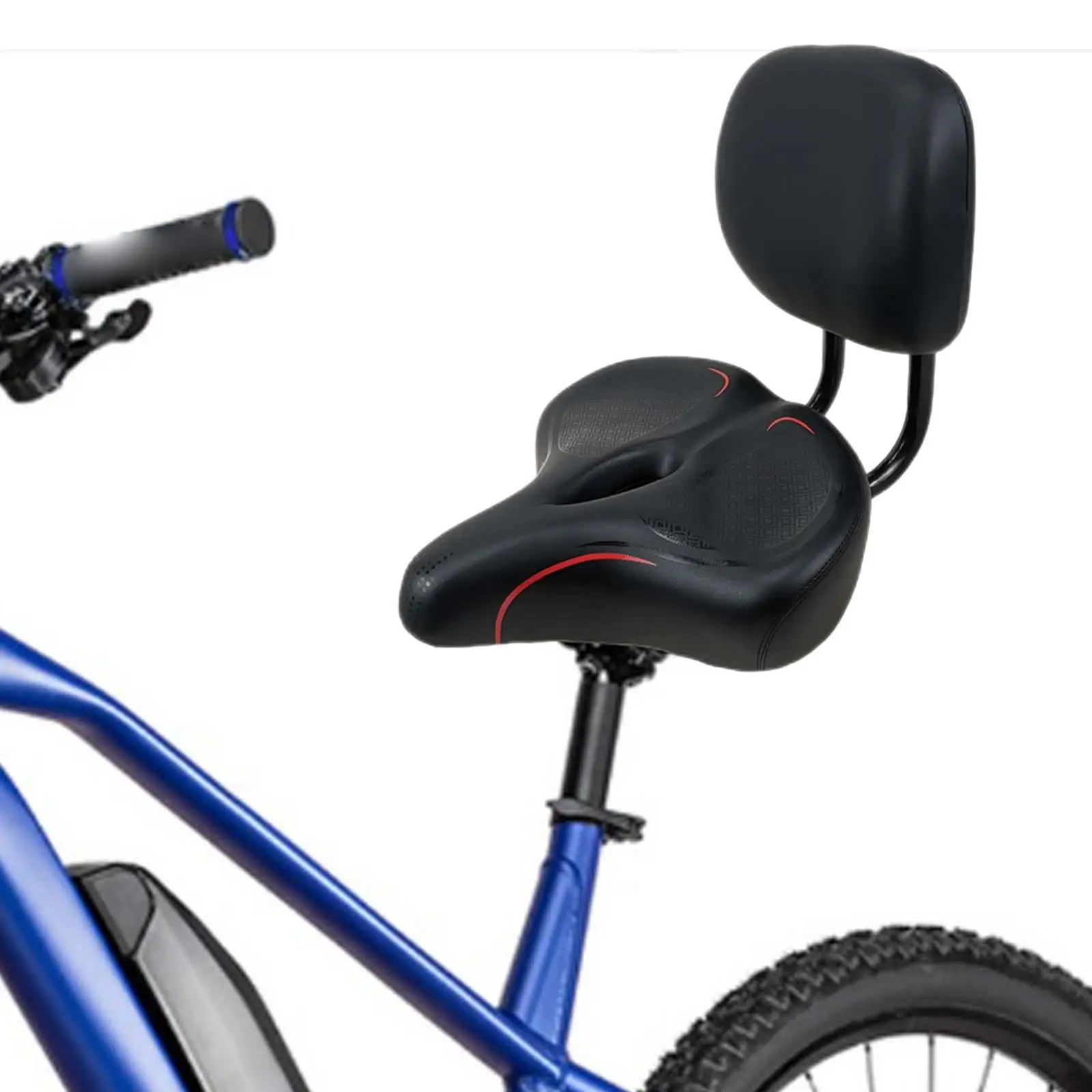 Bicycle Saddle Heavy Duty Exercise Bike Seat Cushion Bike Seat with Backrest