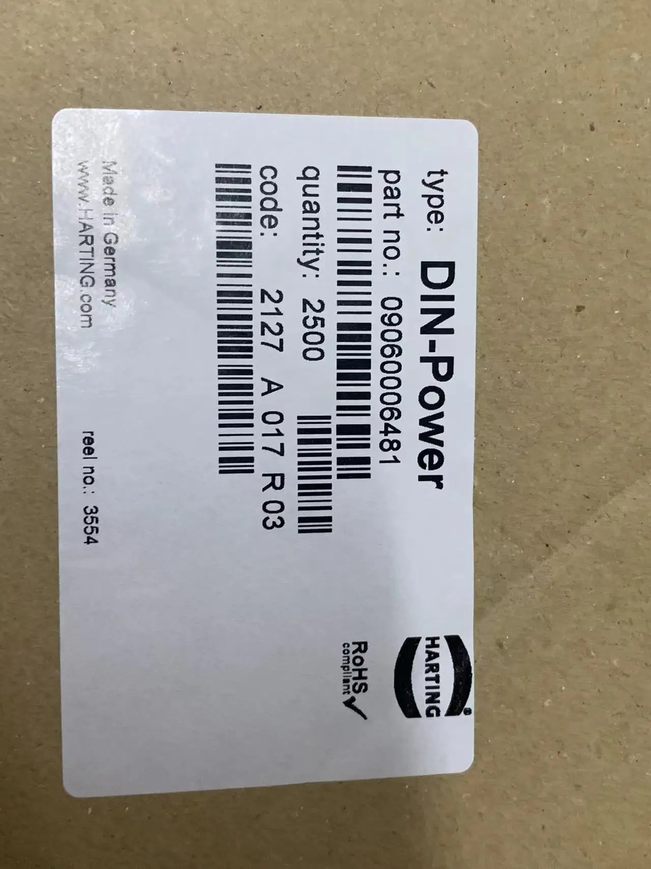 Backplane Connectors DIN 41612 Connectors HARTING 09060006481