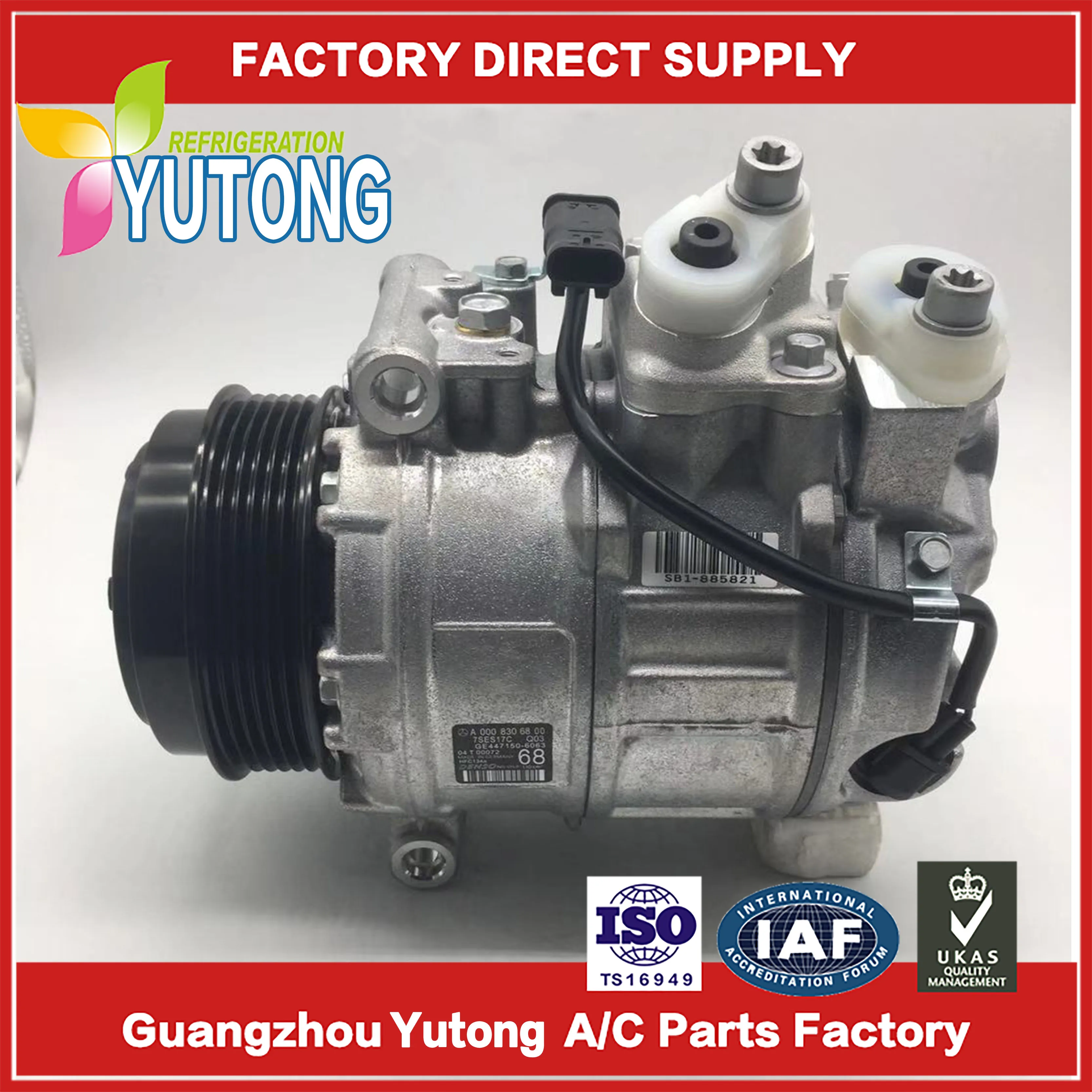 

7SEU17C AC Compressor for Mercedes S63 AMG S550 0008306500 0008306800 0008306900 A0008306500 A0008306800 A0008306900 447150-4613