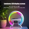 X63 Wireless Charger Colorful Atmosphere Light High-Quality Sound Long Battery Life Bluetooth Speaker Alarm Clock Time Display 1