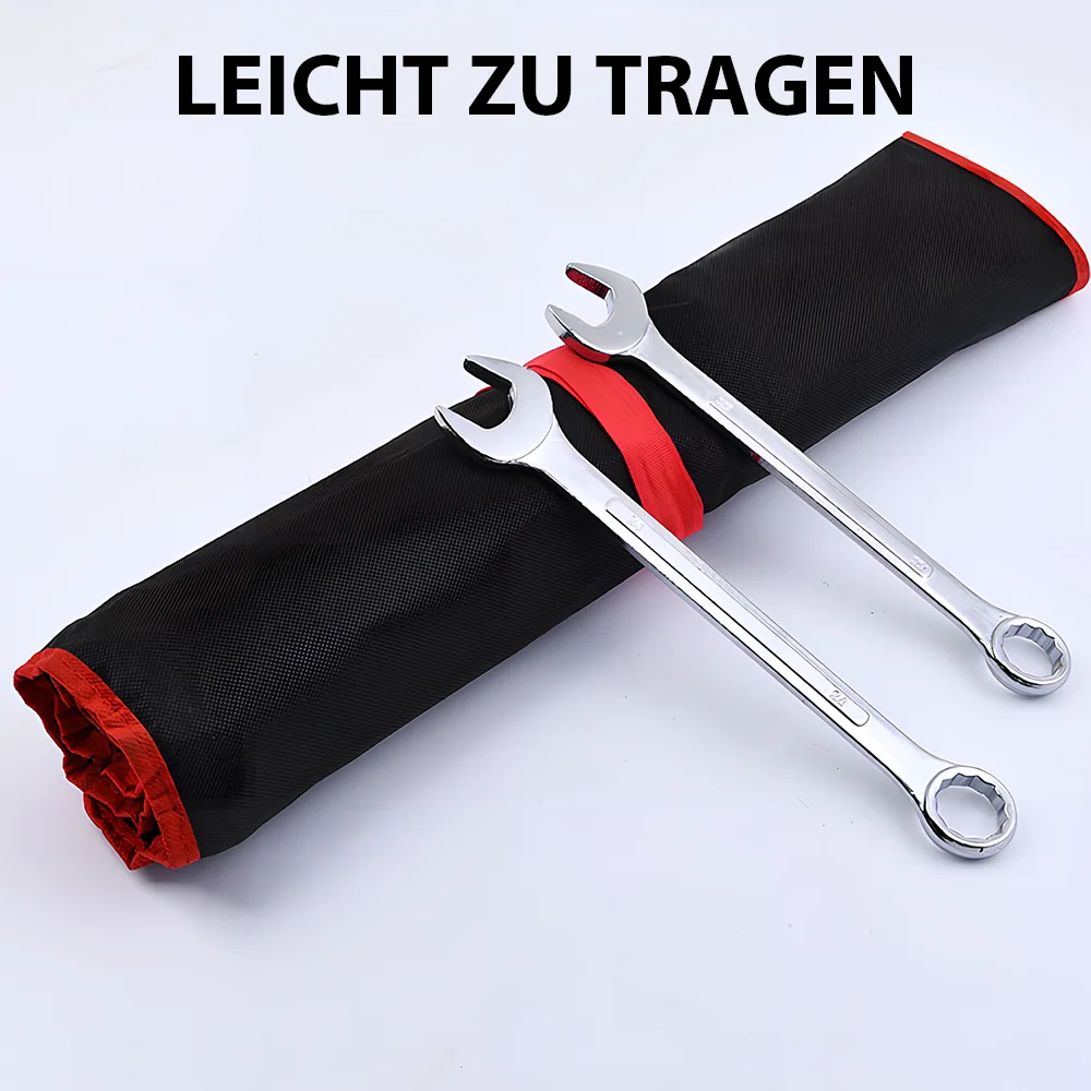 25-teiliges ultradünnes Schraubenschlüssel-Set, 6–32 mm, Kohlenstoffstahl-Schraubenschlüssel, metrische Ratsche, Ring-Maulschlüssel-Set mit Tasche, Auto-Wartungswerkzeuge – Detail 9