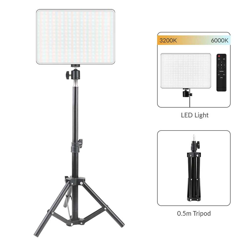 Video Conference Lighting Kit, Ring Light Clip On Laptop Onitor With 5 Diable Color & 5...