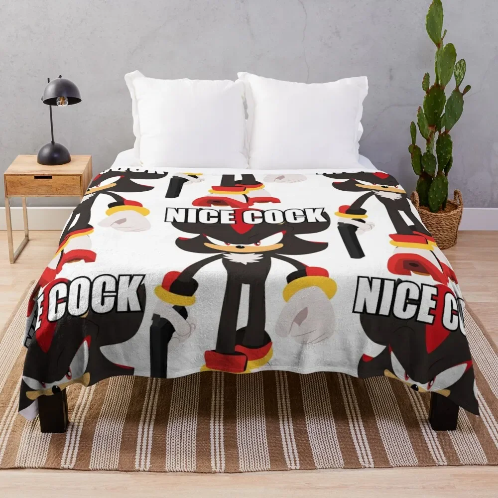 

Edgehog with a Weapon 2D Throw Blanket Vintage Winter beds Blankets