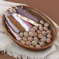Attache-tétine en coton doux pour bébé, chaîne sucette, support mamelon pour mamelons, jouet factice, Clip factice, cadeau 3