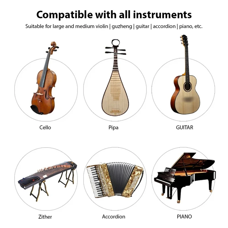 2.4G Wireless Instrument Microphone Receiver With Detachable Suction Cup For Violin Cello Accordion Speakers Microphone
