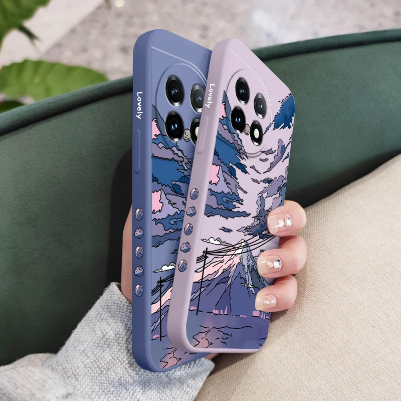 Floating Ash Mountain Liquid Silicone Phone Case