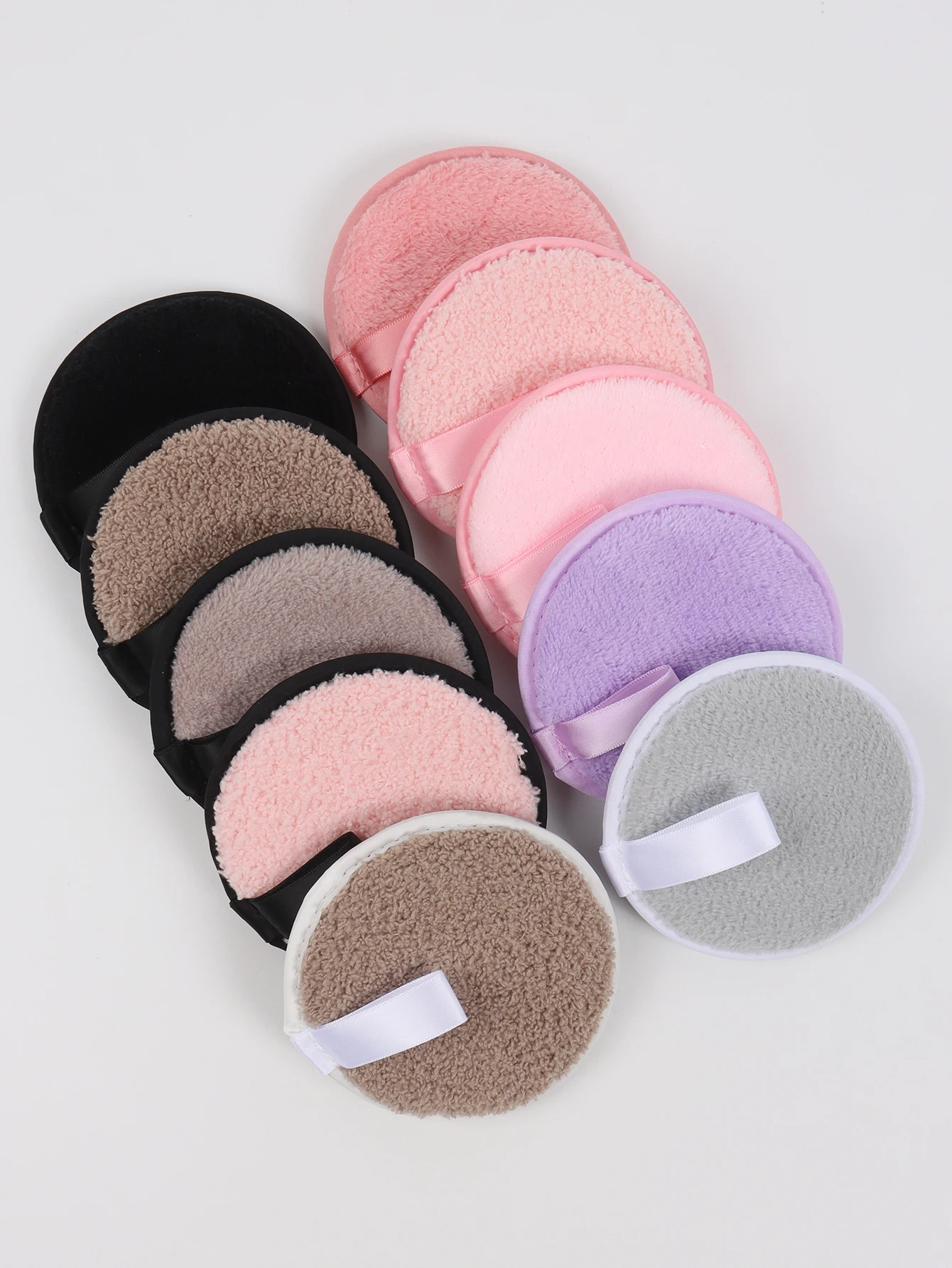Face Wash Puff 5-10-20 Pack Reusable Double-Sided Round Design