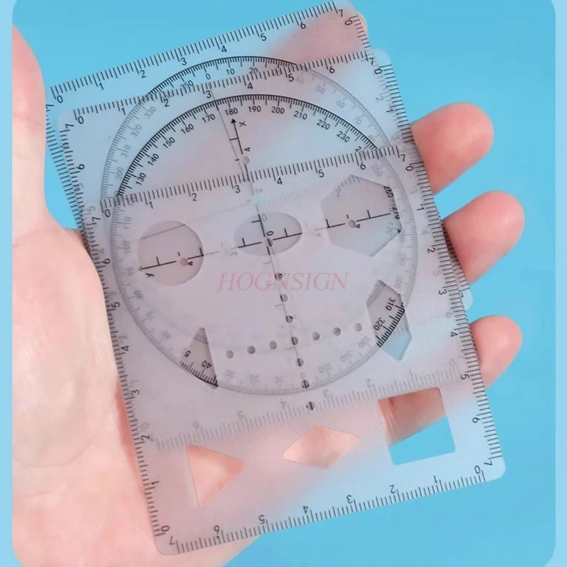 5개 수학적 추론 자, 학생용 격자 자, 각도기, 직각자, 지울 수 있는 기능의 문제 해결 자