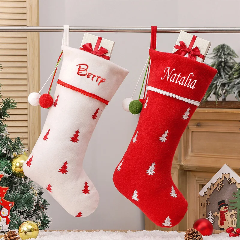 

Christmas Socks Gift Bag Personalized Christmas Tree Pendant Christmas Decorative Supplies Large Candy Socks Pendant Pendant