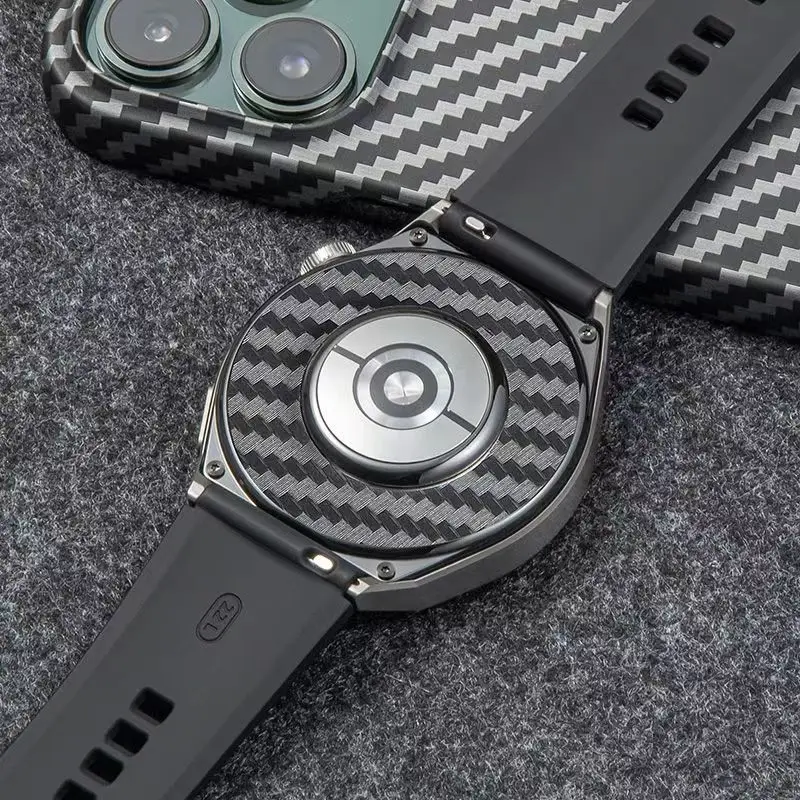 Premium Carbon Fiber Texture Back Film & Glass Screen Protector