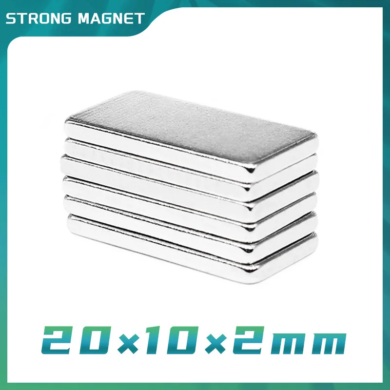 5/10/20/50/100/150PCS 20x10x2 Block Search Magnet N35 Rectangular Strong Powerful Magnets 20x10x2mm Neodymium Magnet 20*10*2