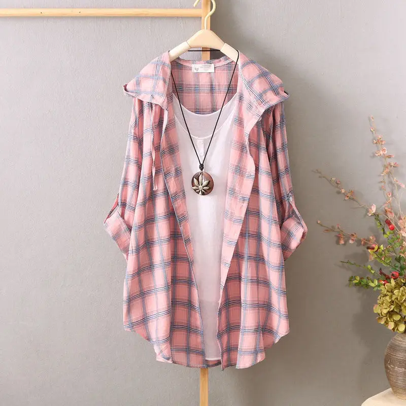 Loose Women's Plaid Shirt