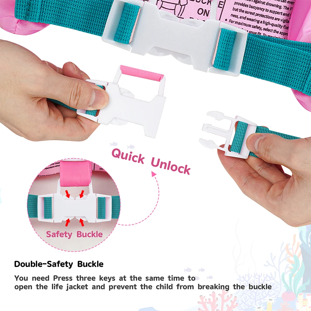 Description Picture 4 of itemBaby Float Cartoon Arm Sleeve Life Jacket Swimsuit Foam Safety Swimming Training Floating Pool Vest Swimming Equipment