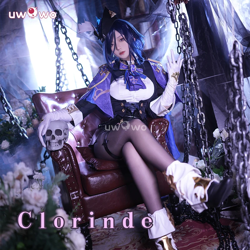 

In Stock UWOWO Clorinde Cosplay Collab Series: Genshin Impact Clorinde Cosplay Costume Fontaine Cosplay Dress Halloween Costume