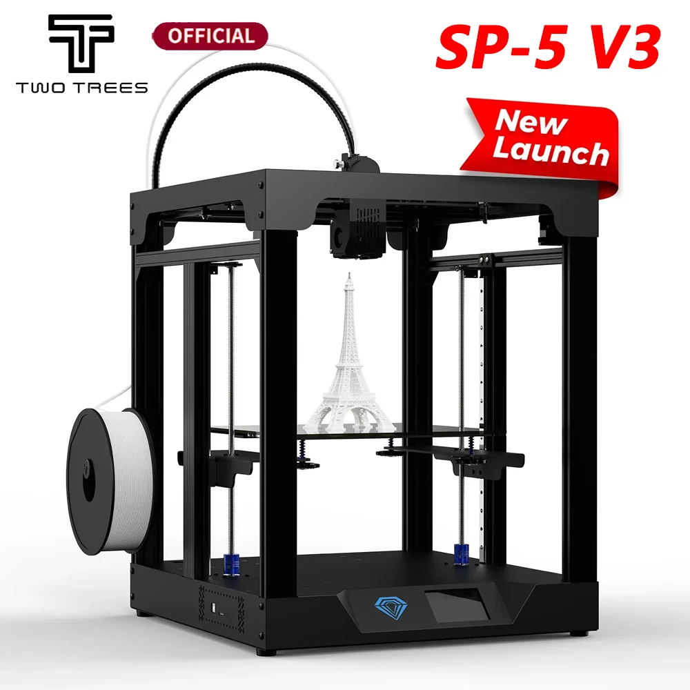 

Twotrees SP-5 V3 3D Printer High Speed Printer Flow Hotend Printing Speed 350MM /S Dual-gear Direct Drive Extruder Print PA/PC/P