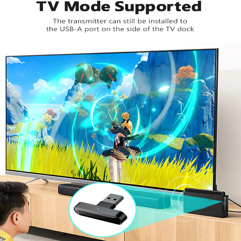 USB Type C Wireless Bluetooth Audio Transmitter Adapter USB Dongle For Nintendo Switch PS4 TV PC Bluetooth Adapter Bluetooth Audio Receiver Bluetooth Transceiver Adapter Audio Adapter Bluetooth Aux Adaptor