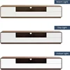 Solid Wood TV Stand| 70.87" Modern Entertainment Center with Storage|Walnut and White Media Console Fully-Assembled Open 3