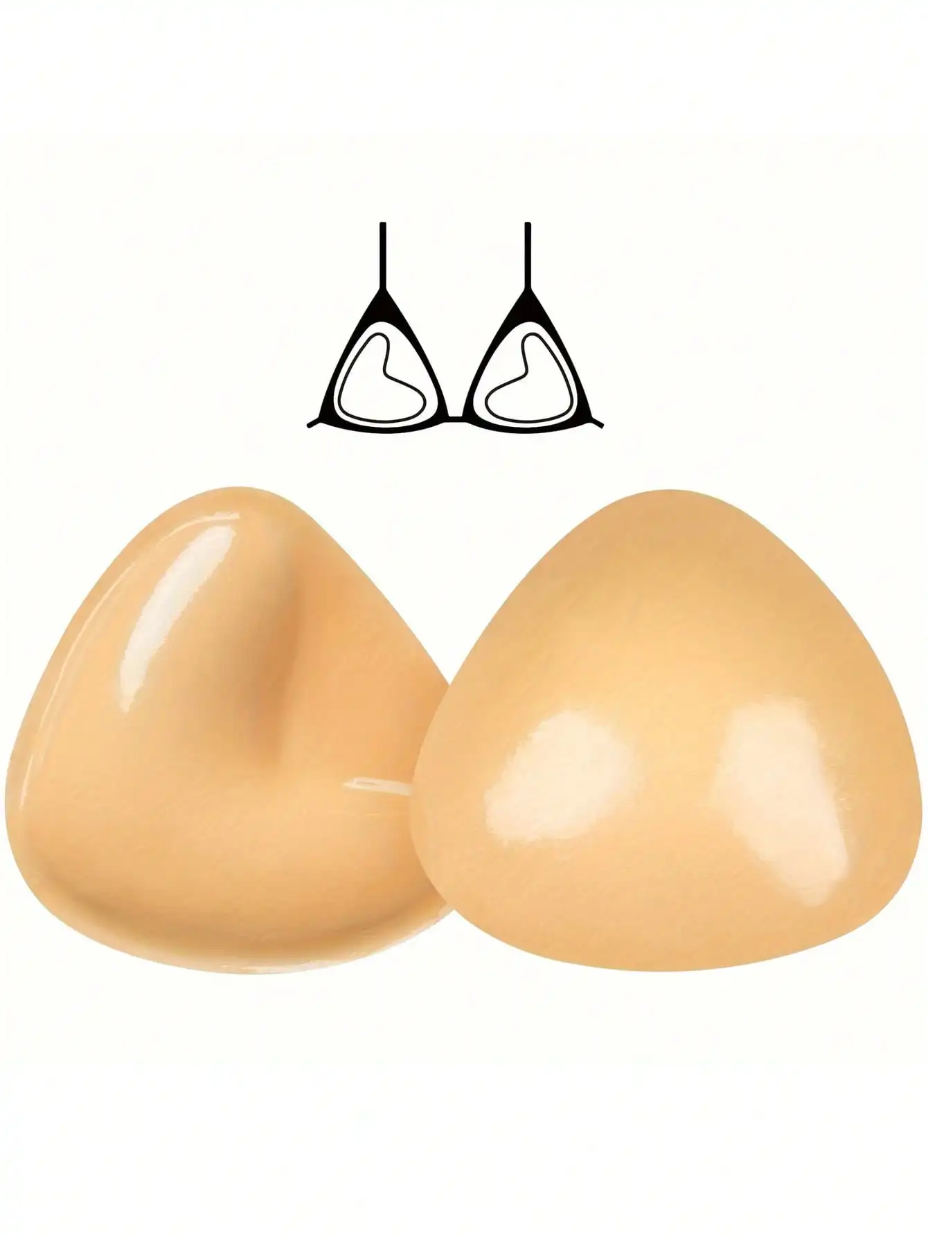 2/1Pairs Double-Sided Sticky Bra Inserts,Snowy Sticky Bra Inserts,Sticky Bra Push Up, Self Adhesive Pads Ultra Instant Lift Bra 5