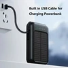50000mah Solar Power Bank With LED Lights 4 Charging Cables Portable External Battery Emergency Supply For All Mobile Phones 4