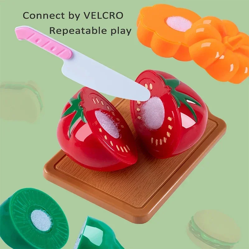 Kids Toys Pretend Play Red Kitchen Toys Simulation Food Cooking Girl's Boys Educational Play House Interactive Toys for Children 2
