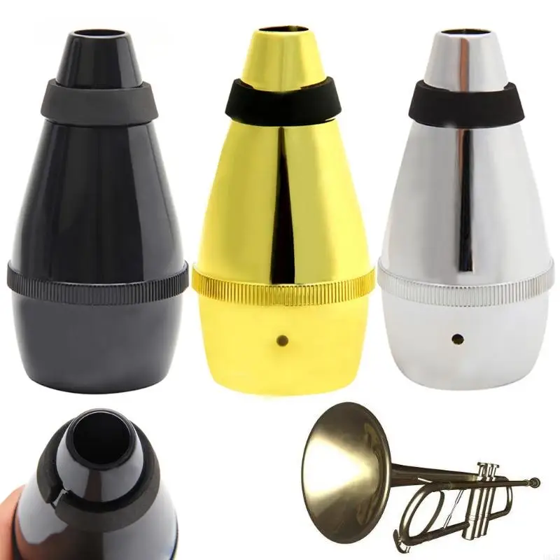 PVC Plastic Trumpet Mutes Beginners Practice Muffler Portable Straight Trumpet Silencers for Performances and Practice