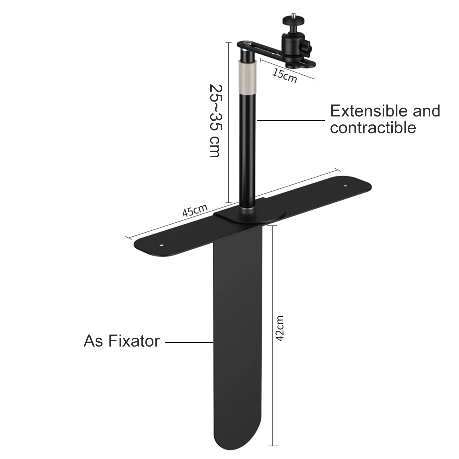 2-Be-Best Plug-in Projector Stand Bedside Sofa Bed Table - Projectors Mount Angle Height Adjtable Projectors Stand 1/4" M4 M6 Screw Size Projector Holder Black