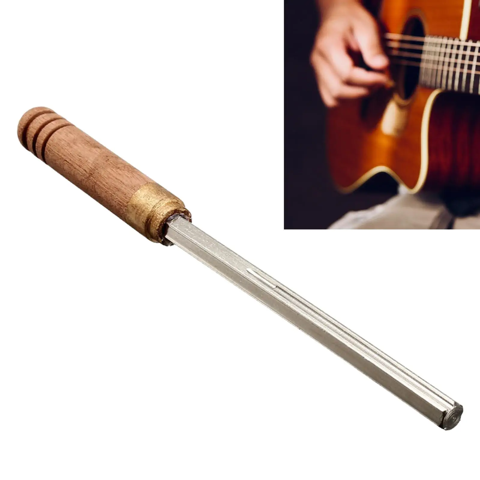 

Guitar Fret Crowning File Wooden Handle Easy to Use Luthier Tools for Banjo Bass Acoustc Guitar Music Instruement Mandolin