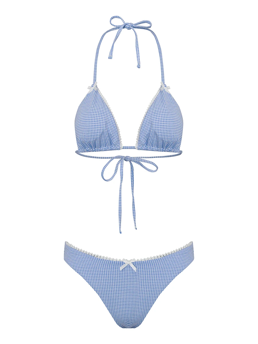 Stylish Floral Print One Shoulder Ruffle Trim High Waisted Bikini Set Trendy Swimsuits Beachwear for Women Summer