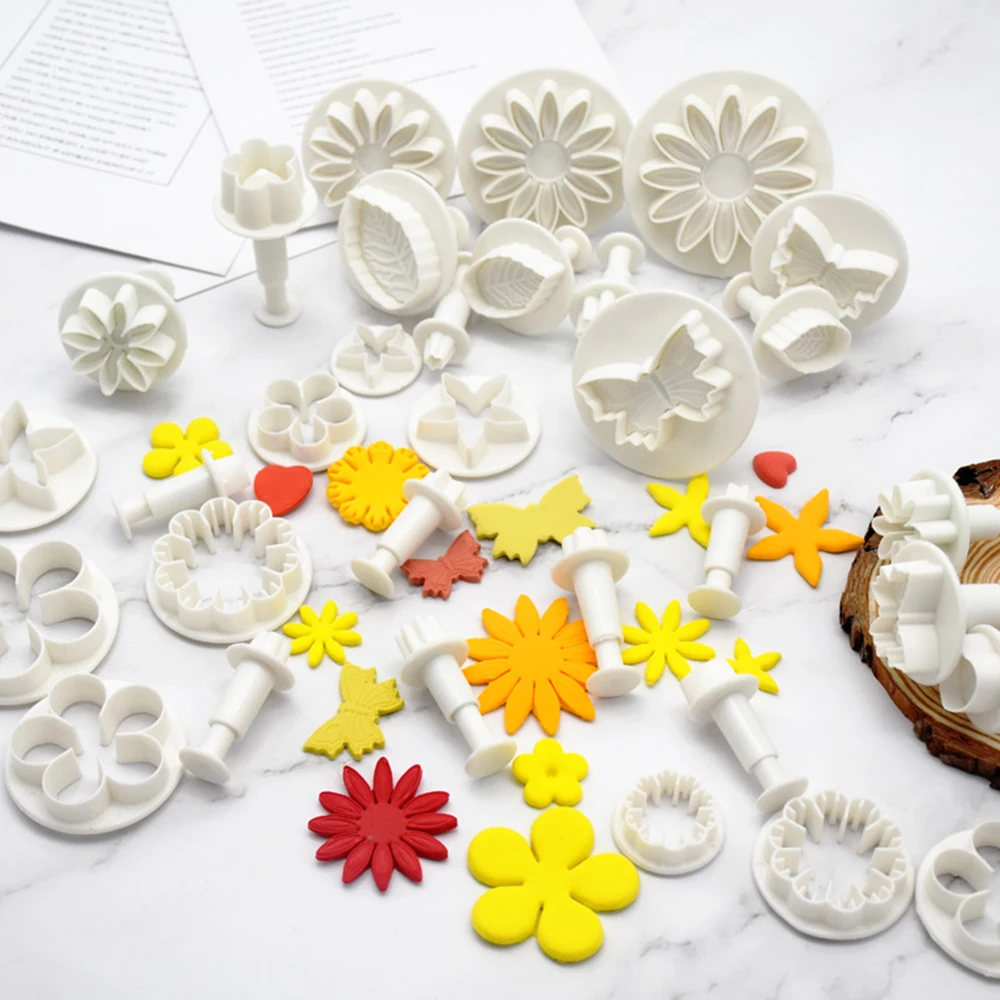 Polymer Clay Tools Pottery Sculpting Tools Clay Sculpting Tools Pottery Tools Clay Craft Tool 33 Piece Ceramic Tool Set Handmade DIY Mini Daisy Butterfly Plastic Embossing Mold Spring Pressing Clay Soft Clay Printing Tool