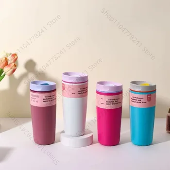 Tasse isolée en acier inoxydable, simple et à la mode, adaptée à la boisson au café, portable pour un usage extérieur et peut être carrie 1