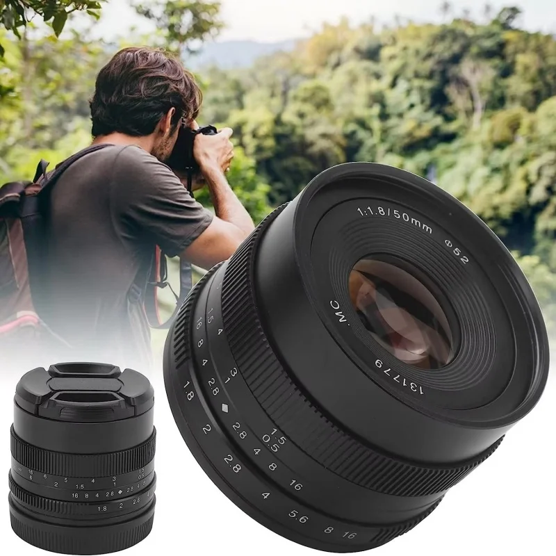 7artisans 50mm F1.8 APS-C 대구경 인물 사진용 프라임 렌즈 ( E 마운트 A6000, 후지필름 X-T4, X-A10, XT30, 마이크로 4/3 E-M1, GH1, GH3, G85 호환)