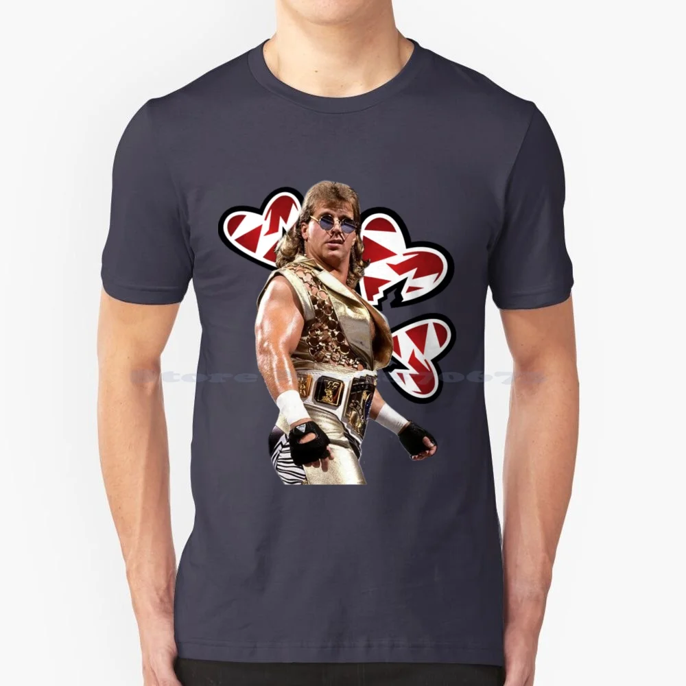 Maglietta Bret-Hart-Art 100% Cotone Tee Bret Hart Hitman Bret Scoreggia