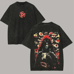 Vintage Acid Wash Streetwear Anime Graphic Oversized Cotton T - Shirt - XXXL (1)