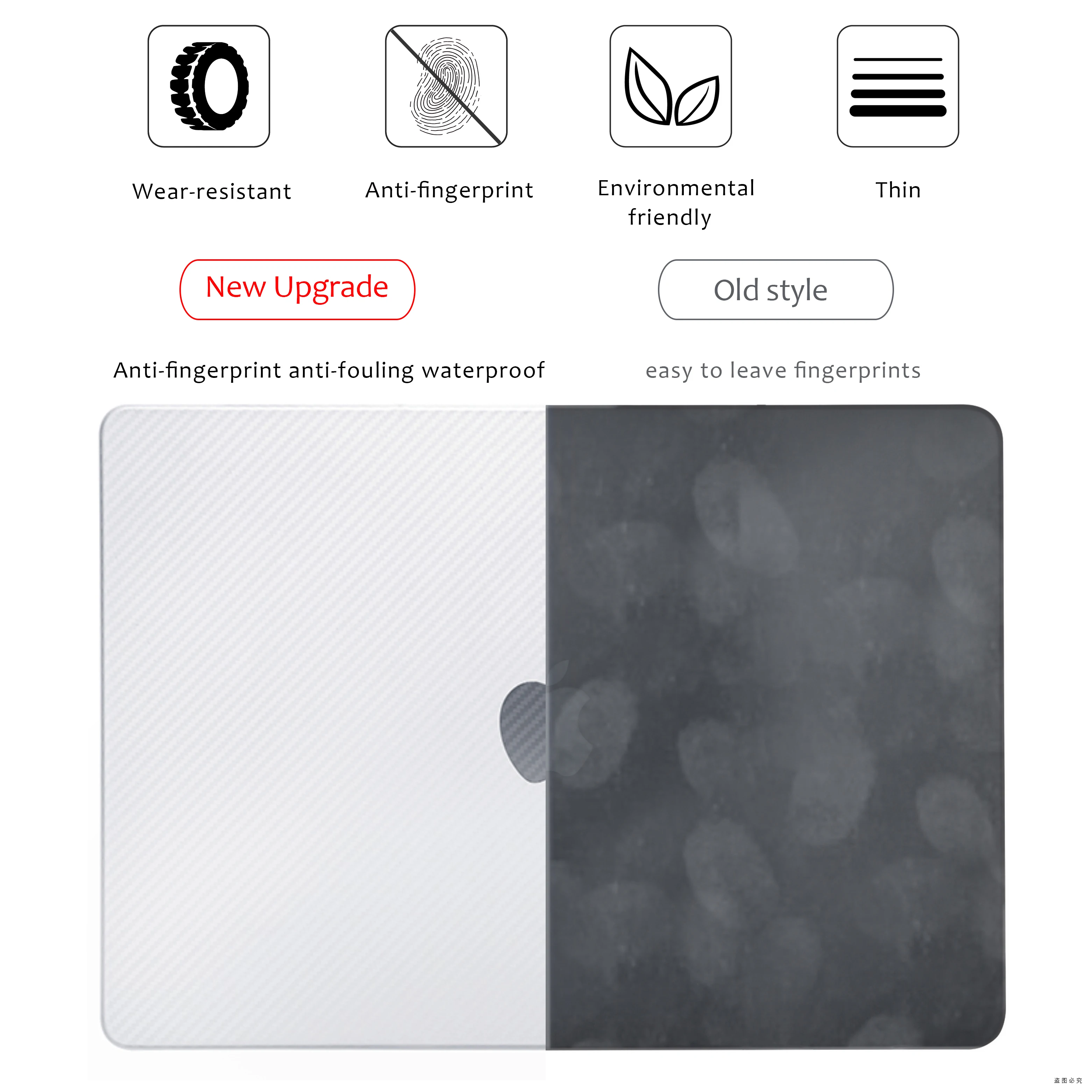Acessórios para Notebook de Fibra de Carbono Capa para Macbook Air m1 Pro 13 Pro 14 m3 m2 Capa 2023 - Imagem 5
