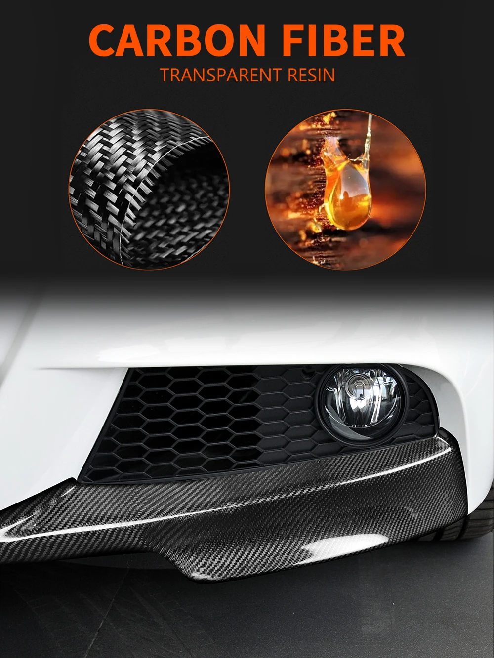 For BMW E90 Front Bumper Rectifier Anterior Lip Angle Dry Carbon Fiber Cover Trim Car Exterior Modification Accessories