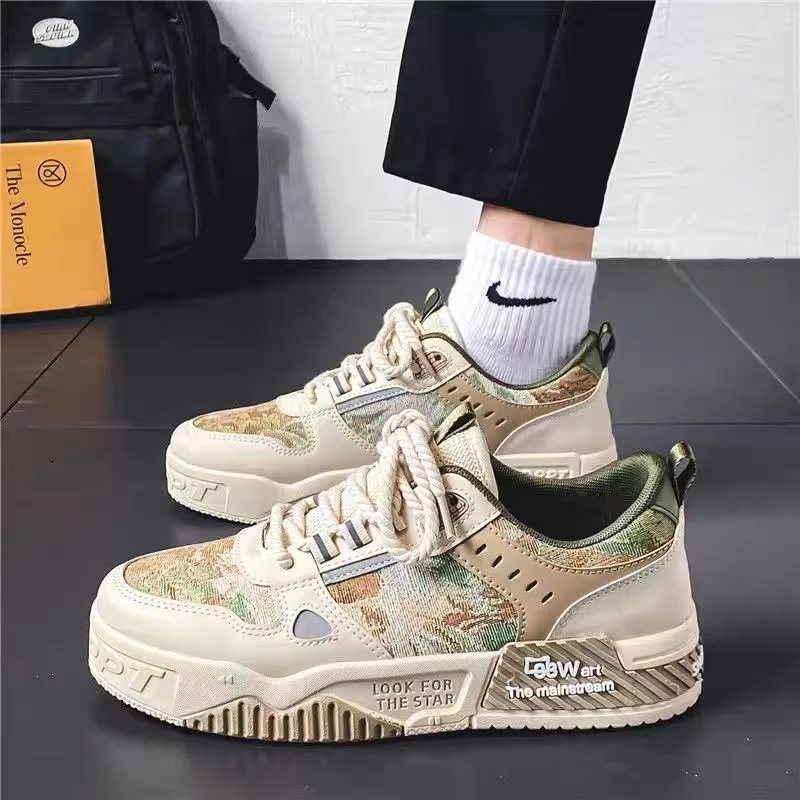 Casual Sneakers Men Outdoor Thick Soled Hiking Sneakers Anti Slip Fashion Hiking Casual Sports Comfortable Men's Shoes