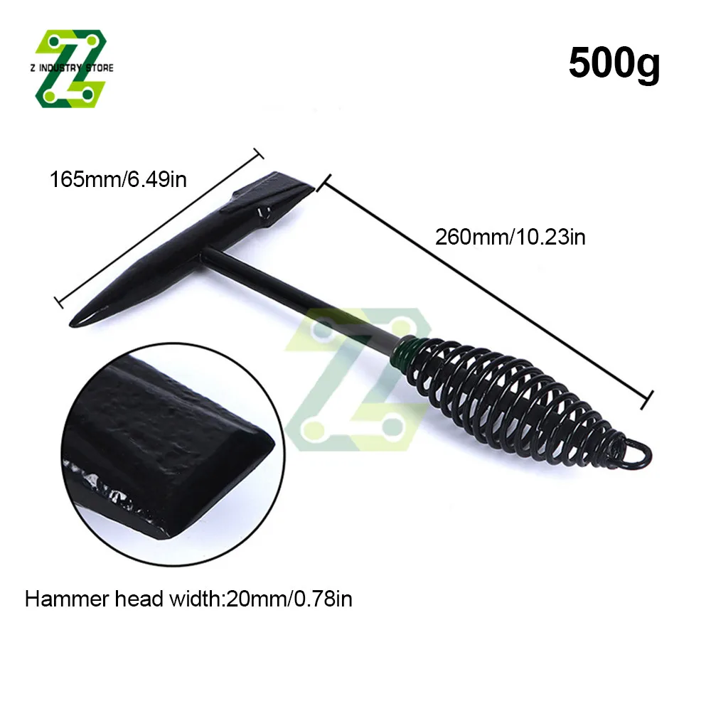 Welding Hammer 300g 500g High Carbon Steel Derusting Welding Slag Hammer Spring Handle Welder Hammer Remove Excess Welding Slag Electric Weld