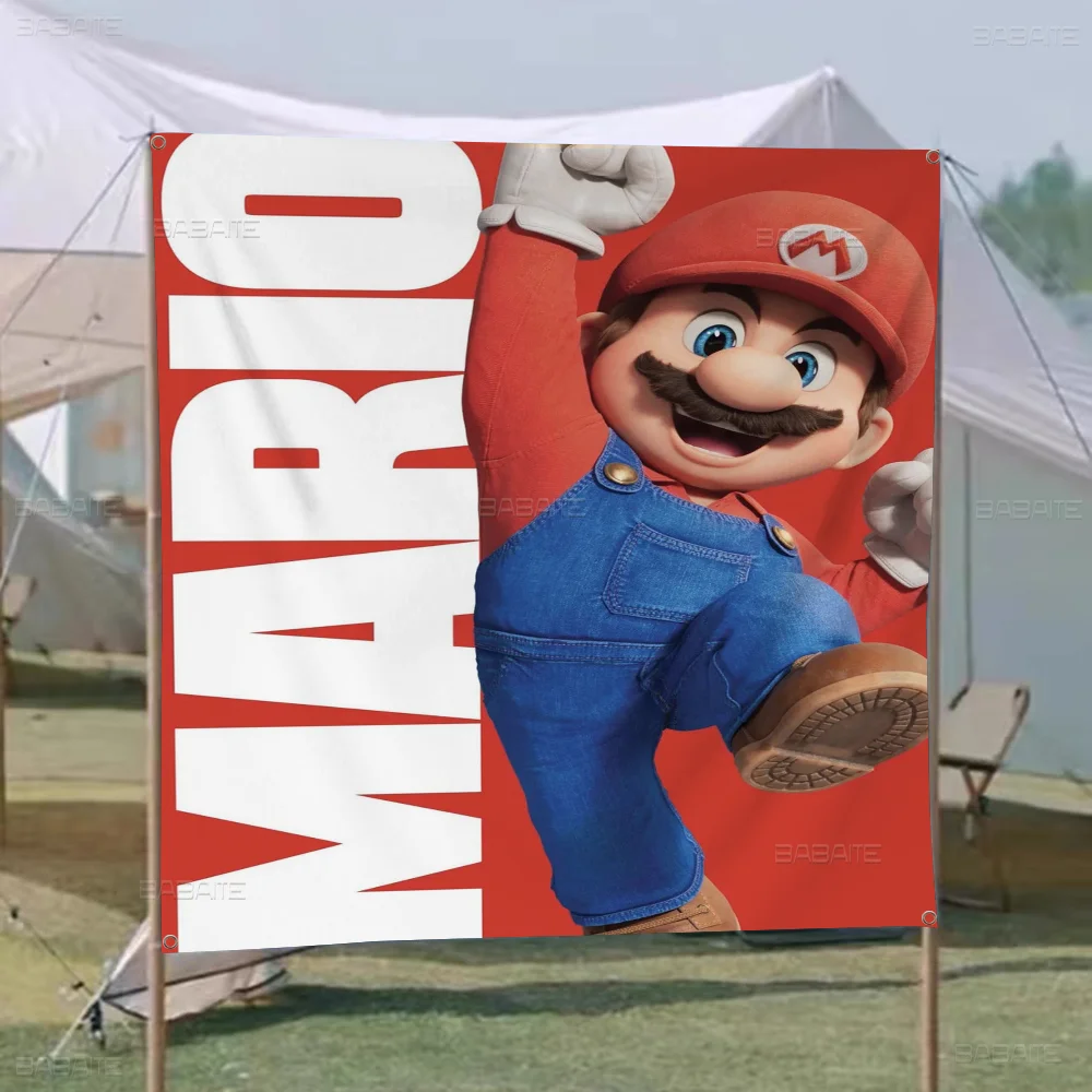 SUPER MARIO スーパーマリオ バナー フラッグ S-super m-mario brosハンギングフラッグ、クリエイティブ