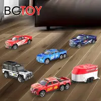 BGTOY 4WD RC Car 1:64 Mini 2.4G Remote Control Car Third Gear Speed Alloy Shell With LED Light For Boy Toys Kids Christmas Gifts 1