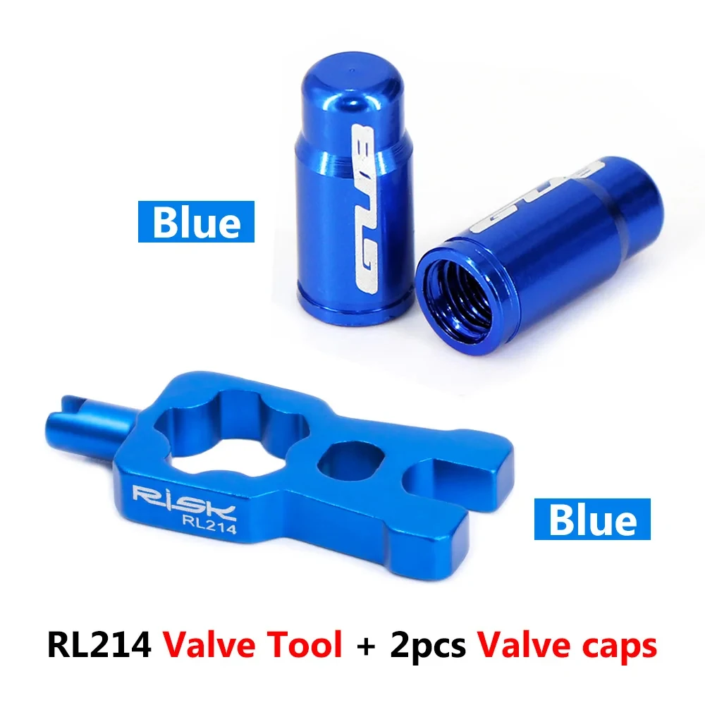 Universal 4-in-1 Bike Valve Core Wrench with Presta Caps - Portable Bicycle Repair Tool Set