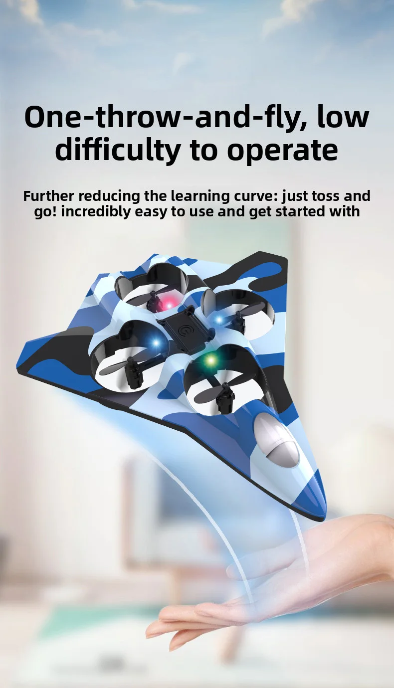 CZ36 Foam Quadcopter Remote Control Aircraft Drone Hovering Flight Fighter Fixed Height Rolling Stunt Toys Fall Resistant Kids
