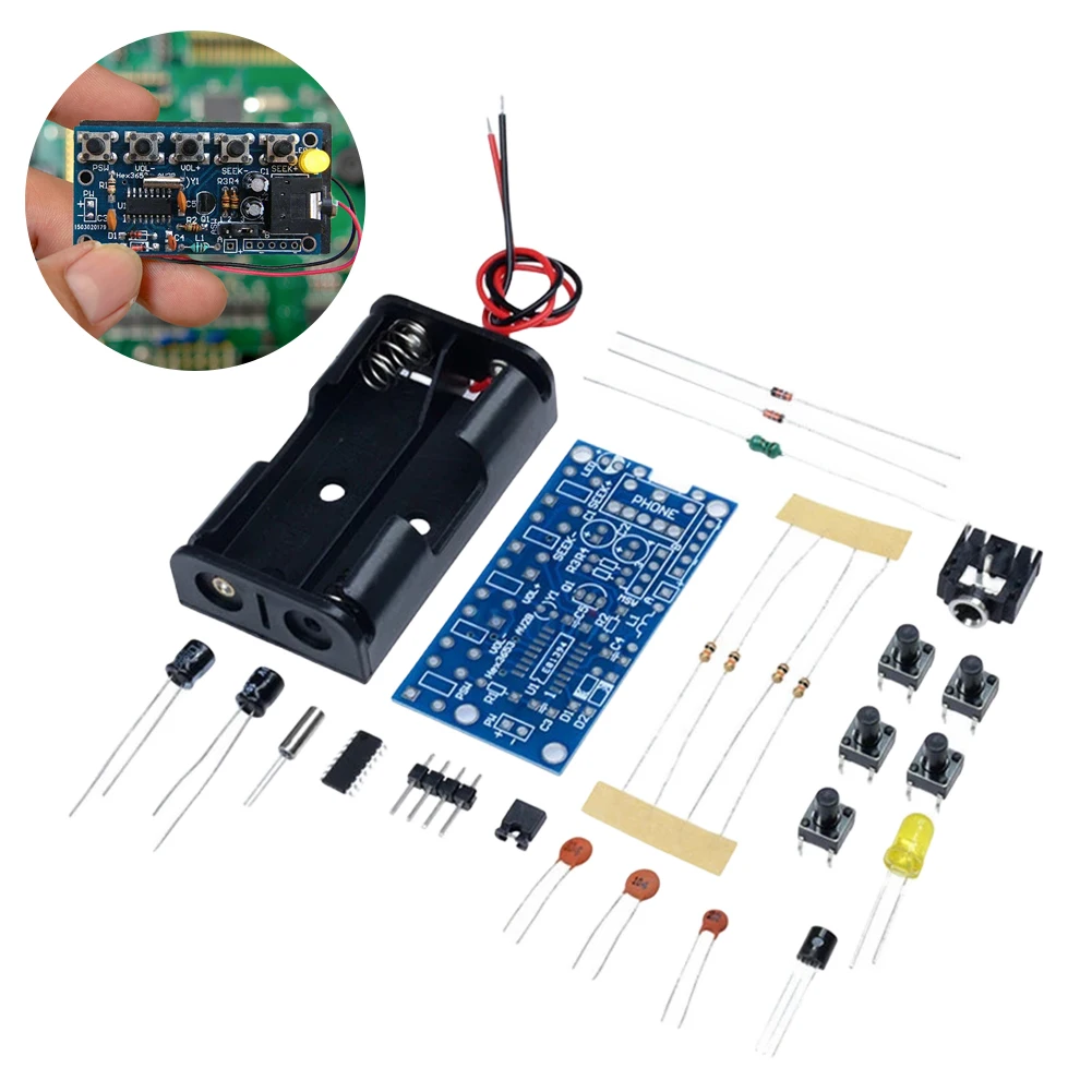 DIY 전자 키트 PCB DIY 라디오 리시버 키트, 76MHz-108MHz FM