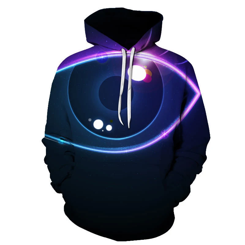 thumbnail image 1 of Sudadera con capucha con estampado de globo ocular en 3D para hombre, sudaderas casuales de manga larga con personalidad, sudaderas con capucha de gran tamaño para niños, ropa de calle, 1 of 5