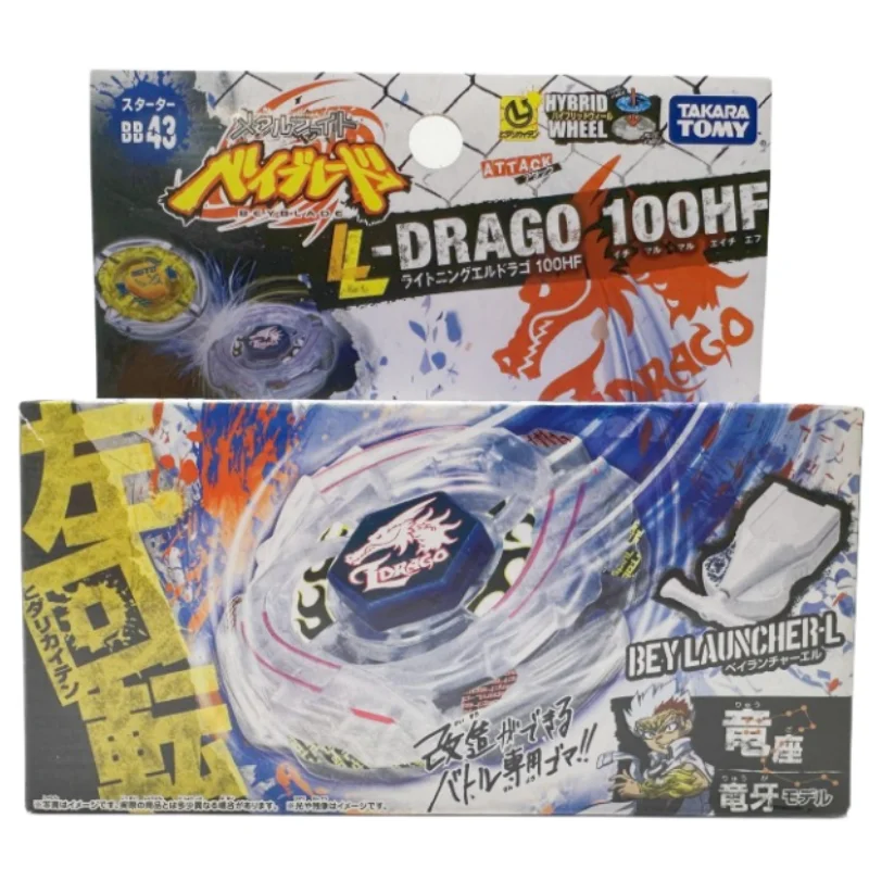Takara Tomy Lightning L-Drago 100Hf Metal Fusion Beyblade Bb43 L Drago Beyblade