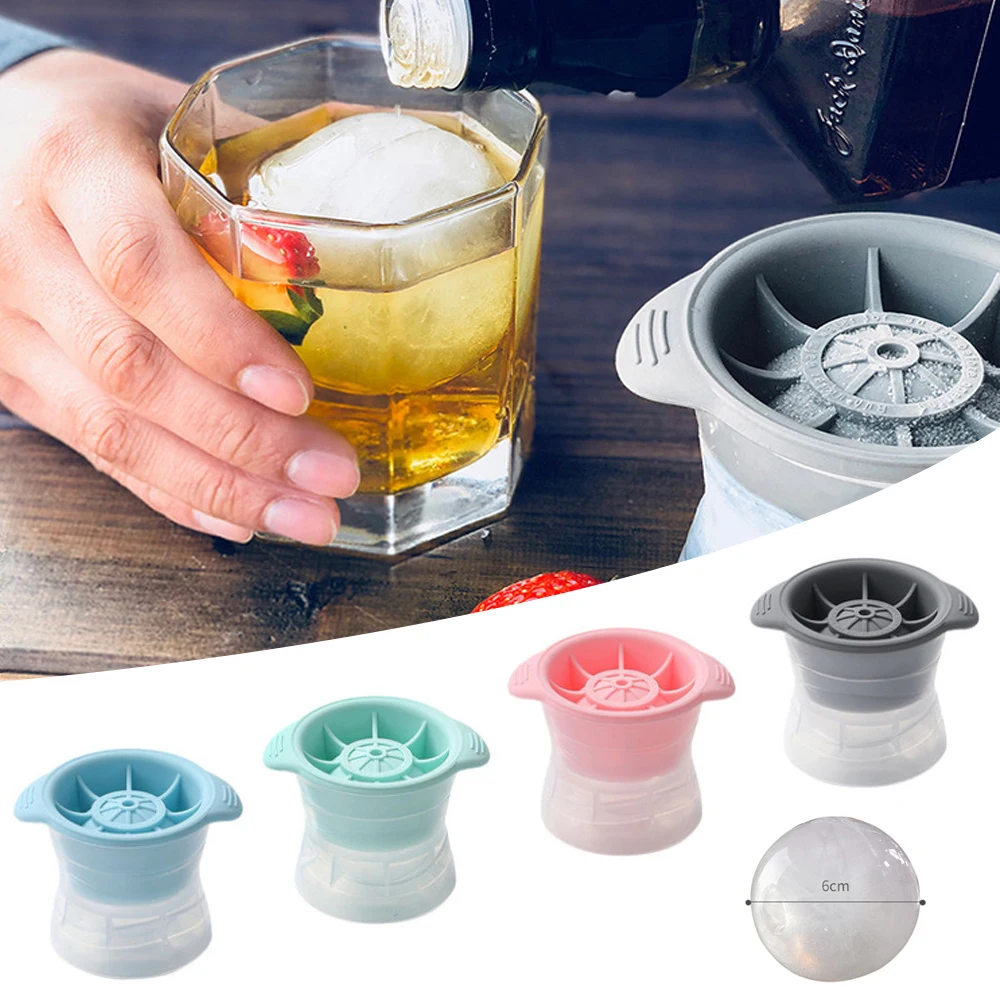 1PC Whiskey Round Ice Cube Maker Silicone Spherical Ice Cube Mould Ice  Maker Machine Quick Freezer Ice Mold Tray Kitchen Gadgets