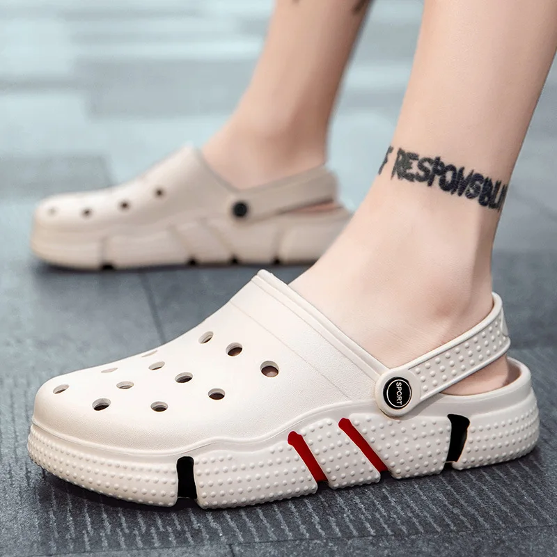 

Hole Shoes Men's Slippers Non-Slip Summer New Beach Sandals
