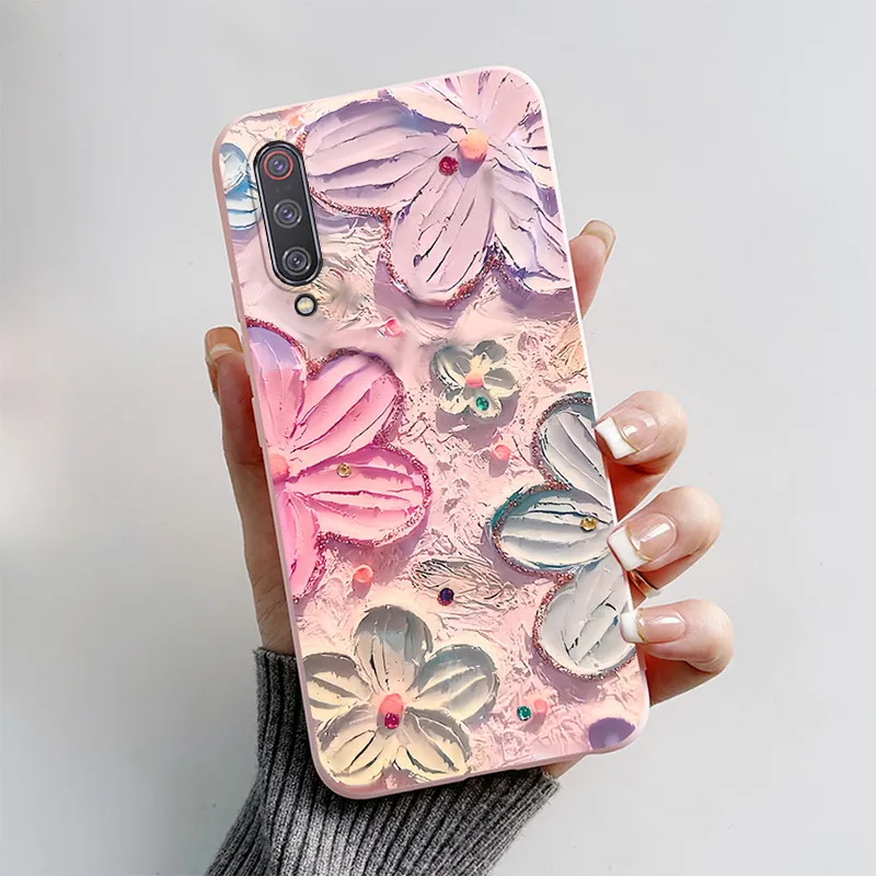 Cute Cartoon Butterfly Shockproof Silicone Case Cover - Fits Xiaomi Mi 9 Lite
